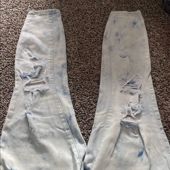 Flying Monkey Sky Blue Ripped Skinny Jeans - Picture 9 of 15